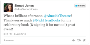 Sioned Jones tweet